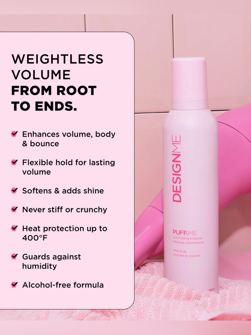 Design.Me Puff.Me Volumizing Mousse - Picture 3 of 6